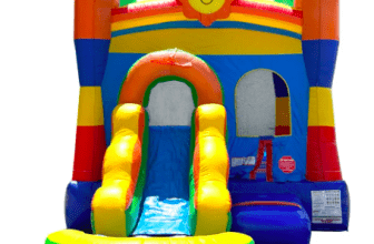 Rainbow Castle Smiley Face Bounce House Slide Combo Review