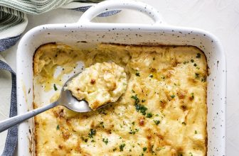 Cheesy Potato Casserole | Olive & Mango