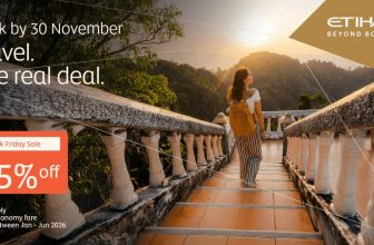 Etihad’s Black Friday Sale: upto 35% off on Economy Class Fares
