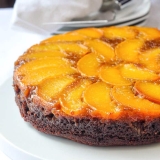 Peach Gingerbread Upside Down Cake. A great flavour combo!