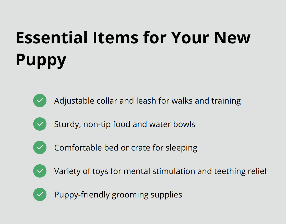 Checklist of essential items to prepare for a new puppy