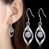 //Women Fashion Earrings Crystal Circle Pearl Stud Dangle Charms Wedding Jewelry