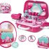 Kids Jewelry Cosmetic Kit Little Bag For Girls Toy Set Suitcase 2 In 1 Role Play