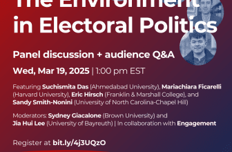 Hear from Authors of “The Environment in Electoral Politics” – Engagement