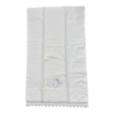 Vtg Lady Pepperell Fine Combed Cotton Percale White Pillowcase Crochet Hem USA