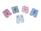 Newborn Baby Boy Girl Pram Crib Knitted Booties Bootees With Laces 0-3 Months