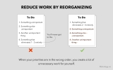 Overwhelmed? Eliminate Work by Reorganizing It.