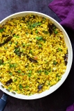 Kanda Poha (Spiced Veggie Rice flakes Oat Breakfast)