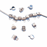 100Pcs Silver Charms Beads Tibetan Mixed Pendants Dangle Jewellery Making Mix