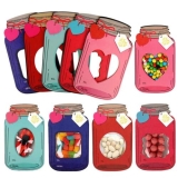 50 Pack Valentines Cards for Kids, Mason Jar Happy Valentines Day Cards D2L1