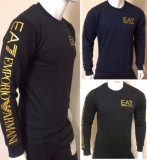 STYLIST EMPORIO ARMANI EA7 BRAND NEW GOLD LOGO SWEATSHIRT FOR MEN