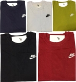 MEN’S NIKE BRAND NEW EMBROIDERED LOGO PREMIUM COTTON SHORT SLEEVE T-SHIRT