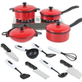 13Pcs Kids Play Kitchen Toy Childrens Cooking Utensils Pots Pans Accessories Set