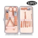 12pcs Manicure Pedicure Set Nail Care Kit Clipper Nippers Grooming Kit Men Women
