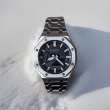 Custom G-Shock GA2100 CasiOak Stainless Steel Bracelet Luxury Men’s Watch Royal