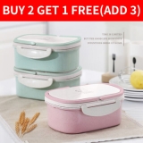 3 Compartments Lunch Box For Kids Adult Food Container Bento Storage Box UK