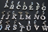 Silver Plated Alphabet Letter Initial Clip On Charms for Bracelets / Jewellery