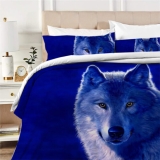 Wolf 3D Comforter Set Man Woman Fitted Bed Sheet Cotton Print Fitted Sheets Suit