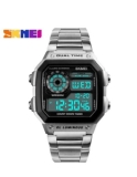 SKMEI Mens El Luminous Waterproof Stainless Steel Wristwatch