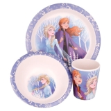 Frozen 3Pcs Wooden Kids Dining Set – Plate, Bowl and Tumbler Dinner Set