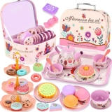 42PCS Pretend Tea Set Play Toy Kids Party Food Toys Kitchen for Girls Gifts