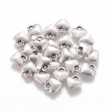 30 x Tibetan Silver Plated 3D Puffy Heart Charms Pendant Jewellery Making 10mm