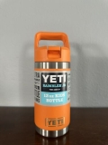 Yeti  King Crab Orange Rambler Jr Kids 12 oz  Bottle Straw KCO Water Bottle