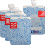 Nom Nom Kids Reusable Yoghurt Pouches/Reusable Food Pouches / 250ml Squeeze x 4