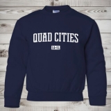 Quad Cities Kids Sweatshirt | Quad Cities Youth Crewneck Sweatshirt
