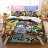 Beyblade Burst Bedding Set 3PCS Duvet Cover Pillowcase Kid Quilt Comforter Cover