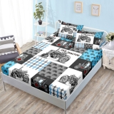 Cartoon Digger Kids Bed Decor Fitted Sheet Set Single/Double/Queen/King Size