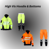 Hi Viz Vis High Visibility Fleece Jumper Hoodie Work Zip Hooded SweatShirt SMLXL