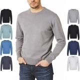 Mens Jumper Soft Knit Crew Neck Sweater Pullover Long Sleeves All Year Round