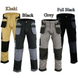 Men’s Cargo Trousers Work trouser knee pad pocket Black Grey Khaki Heavy duty