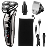 HATTEKER Electric Shaver Rechargeable Razor Wet Dry Beard Trimmer Men Waterproof