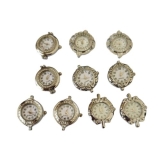 10PCS Mixed Lot of Silver Tone Quartz Watch face Links for Bracelet Jewelry Make