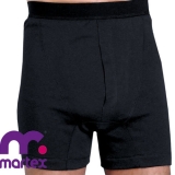 Martex Mens Incontinence Pants Washable Absorbent Gents Boxer Shorts Black