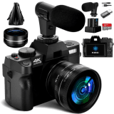 4K Digital Camera 48MP Vlogging Camera for with 180° Flip Screen