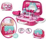 Kids Jewelry Cosmetic Kit Little Bag For Girls Toy Set Suitcase 2 In 1 Role Play