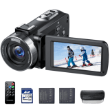 4K Camcorder 30FPS 18X Zoom 42MP Digital Video Camera Recorder with 3 IPS Screen