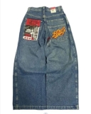 🔥 Vintage Y2K Jeans High Street Embroidered Hip Hop Wide Leg Pants Loose Casual