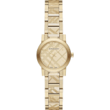 Burberry watch The City Engraved Check Watch 26mm Gold BU9234