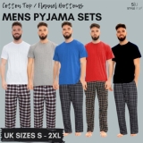 Mens Short Sleeve Pyjamas Set 100% Cotton PJ Soft Nightwear Loungewear Set Gift