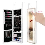 Full-Length Mirror Jewelry Cabinet with Storage