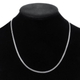 925 Sterling Silver Curb Chain Necklace mens and womans 2 mm thick and strong