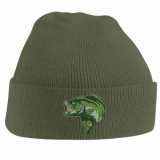 Men’s Bass Fishing Beanie Gift For Angler, Fishermans Outdoor Sports Knit Hat