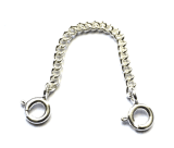 925 Sterling 2.3mm Silver Necklace Necklet Curb Extender Safety Chain 1″ to 6″