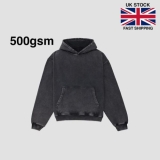 500gsm Blank Acid Wash Hoodie – Ultra Heavyweight Blank – Vintage Style Stone