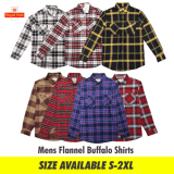 Lumberjack Flannel Shirt Long Sleeve Men’s 100% Cotton Plaid Check duel Pockets
