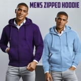 Mens Plain Zip Up Hoodie Zipper Cotton Sweatshirt Zipped Hood Jumper Big & Tall